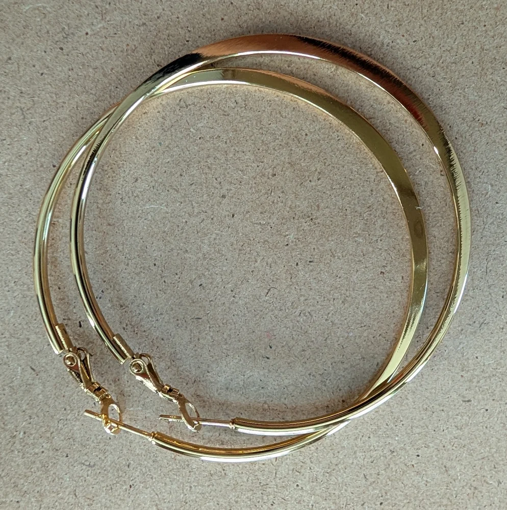 Stainless Steel Gold Minimalist Hoop Earrings